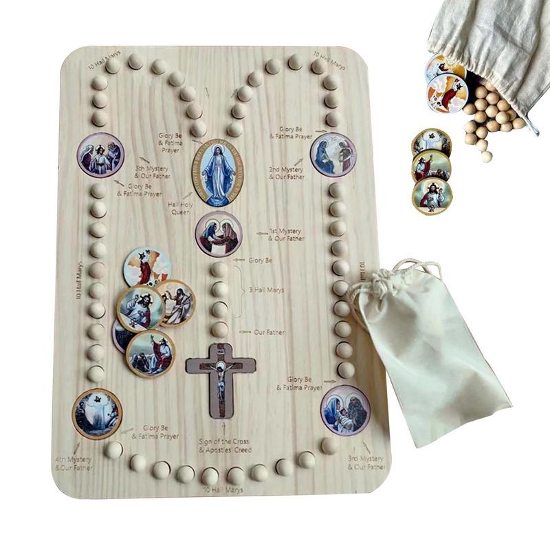 Wooden Rosary Beads Board With - Jewelry Making Board recension och pris