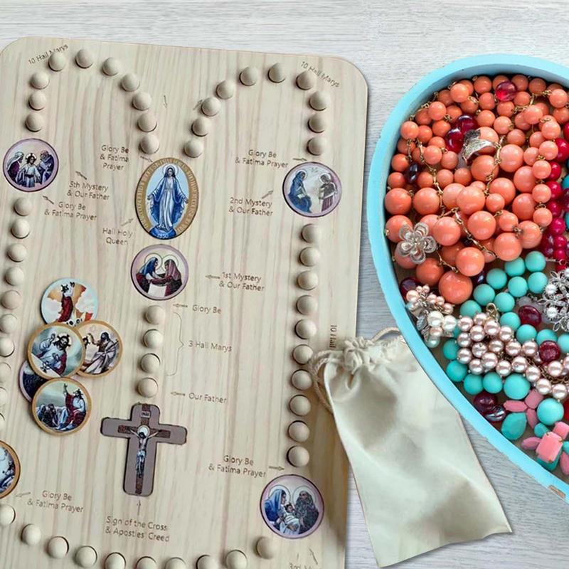Wooden Rosary Beads Board With - Jewelry Making Board recension och pris