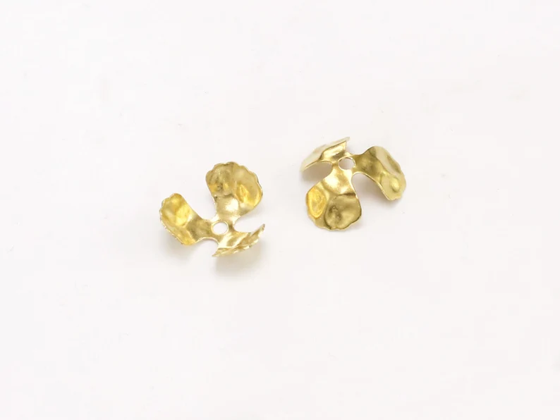 100pcs Brass Bead Caps, Floral - Jewelry Making Gemstones recension och pris