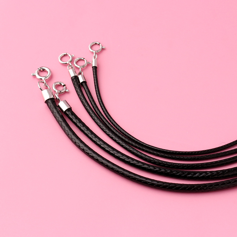 925 Silver Black Braided Leath - Jewelry Making In La recension och pris