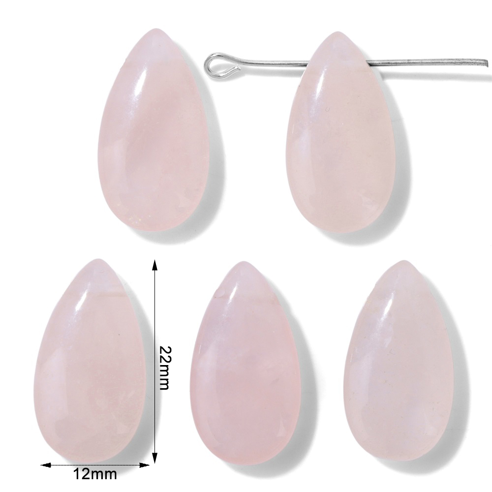 2PCS Natural Teardrop Stone Pe - Jewelry Making Gemstones recension och pris