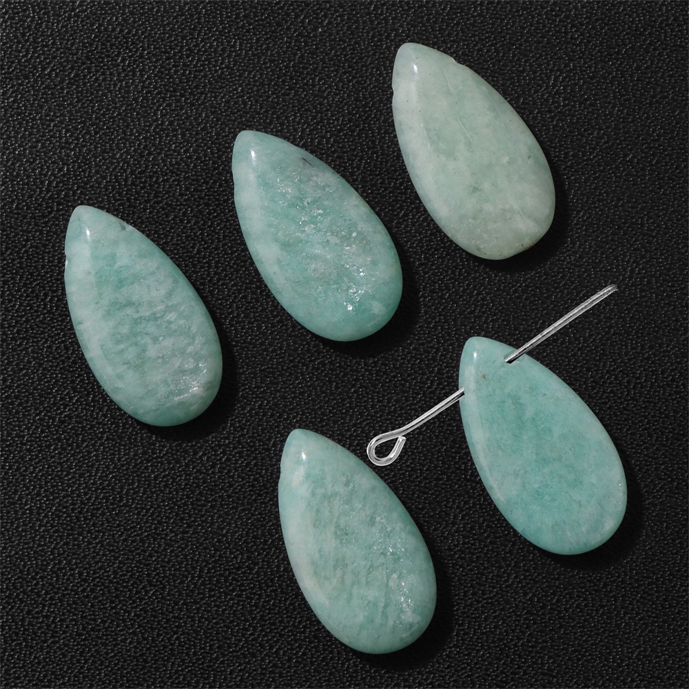 2PCS Natural Teardrop Stone Pe - Jewelry Making Gemstones recension och pris
