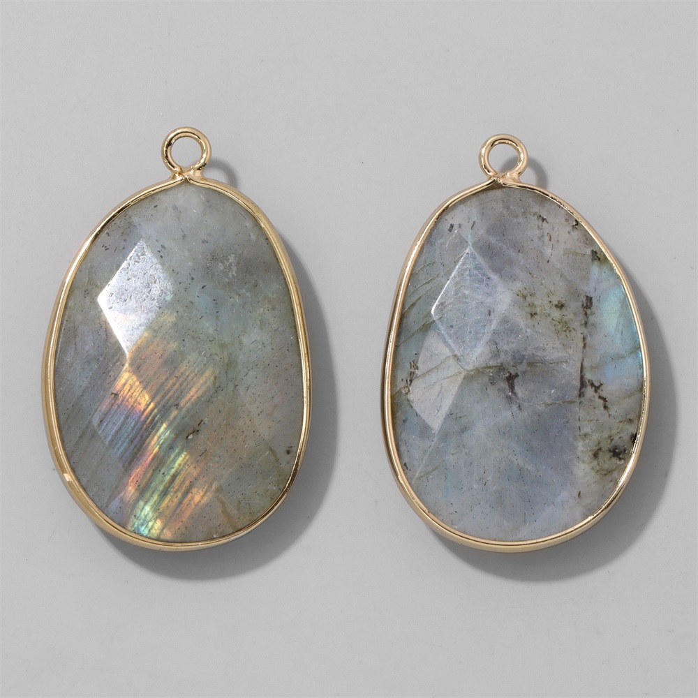 2pcs Egg Shape Stone Pendant N - Jewelry Making Gemstones recension och pris